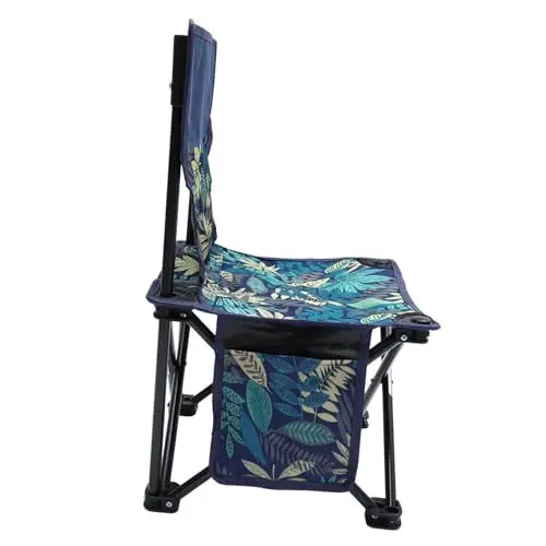 Produktbild: MAGICLULU Faltbarer Outdoor Stuhl Für Camping Angeln Mit Rückenlehne Stahlrahmen Leicht Tragbar rutschfeste Standfüße Bequem Sitzen