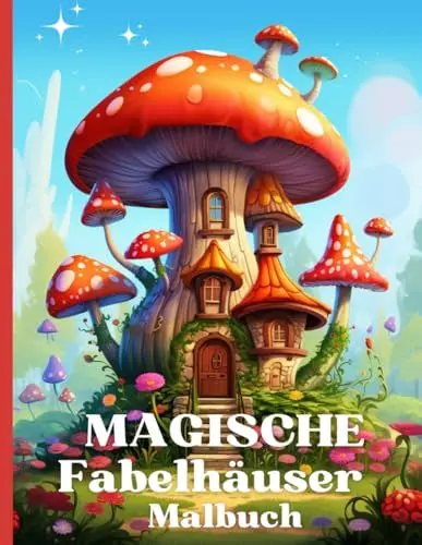 Produktbild: Magische Fabelhäuser Malbuch: für Erwachsene und Jugendliche | Fantasy Ausmalbuch | 54 Motiven zum Stressabbau | Entspannung Malbuch | Großformat A4