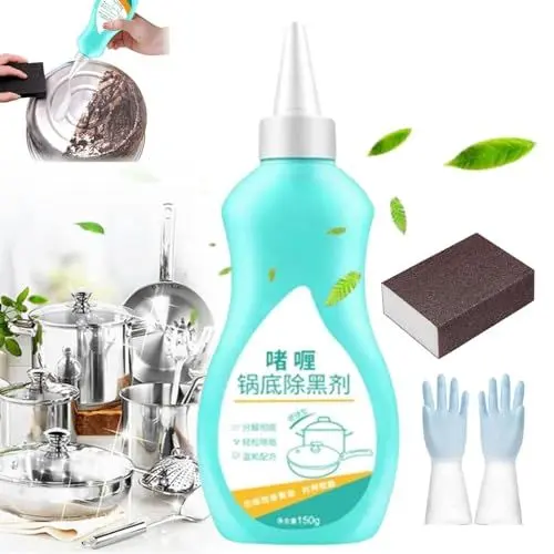 Produktbild: Magischer Gel-Reiniger für Töpfe und Pfannen, magischer Gel-Reiniger für Topfböden, 1/2/3 schwarzes Topfboden-Reinigungsgel, Reiniger für den Boden von Edelstahltöpfen und -pfannen (1 Pc)
