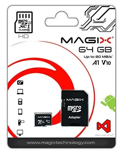 Produktbild: Magix MicroSD Speicherkarte HD Series Klasse10 V10 + SD Adapter bis zu 80 MB/s (64GB)