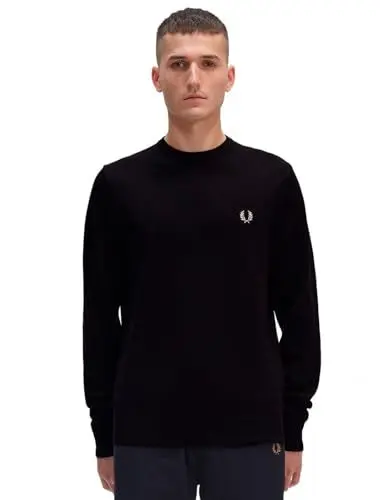 Produktbild: MAGLIONE GIROCOLLO UOMO FRED PERRY NERO