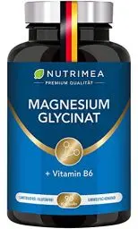 Produktbild: Magnesium Glycinat + Vitamin B6 | Optimale Bioverfügbarkeit | 1,5 Monatsvorrat | 90 Kapseln Hochdosiert Magnesiumcitrat + Bisglycinat OHNE Zusatzstoffe Entspannung Schlaf Muskeln Nerven Anti Stress