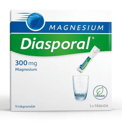 Produktbild: Magnesium-Diasporal 300 mg Trinkgranulat Sticks | Hochdosiertes Magnesiumcitrat | Bei Muskelkrämpfen durch Magnesiummangel | Leichter Orangengeschmack | Vegan laktose- und glutenfrei | 20 Sticks