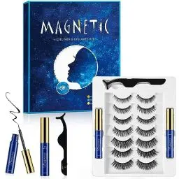 Produktbild: Aosun Magnetische Wimpern, Magnet Wimpern mit Eyeliner,Künstliche Wimpern, Magnetisch Wasserfest, 3D Magnetwimpernset, Magnetic Lashes, Weiche Falsche, Natürliche Wimpern Set (7 Stile)