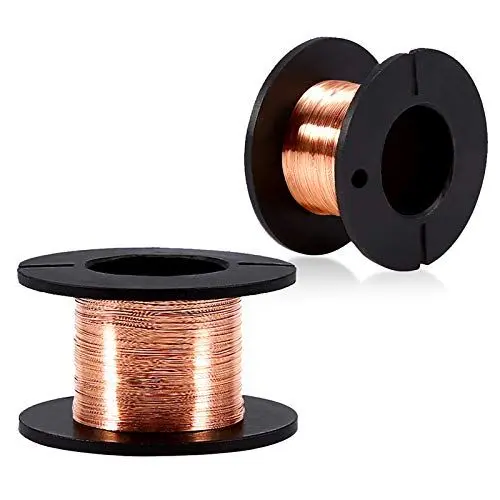 Produktbild: Magnetdraht, Magnetdraht Emaillierter Kupferdraht Wickelspule, 5 Stück 0,1 Mm Emaillierter Draht Kupferwicklungsdraht Emaillierter Reparaturdraht Länge 12 M für Elektrowerkzeuge, Elektronik-Wickeldrah