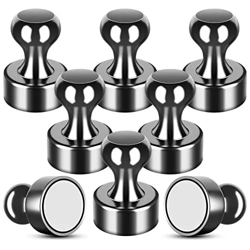 Produktbild: Magnete Stark, 8 Stück 12 mm x 16 mm Schwarze Magnete für Magnettafel, Neodym Magnet Extra Stark, Kühlschrankmagnete, Magnet Klein, Kleine Magnets für Kühlschrank, Whiteboard, Karte, Foto