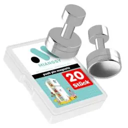 Produktbild: Miangsy 20 Stück Magnete Stark, für Magnettafel, Kühlschrank, Büro und Schule - Silber