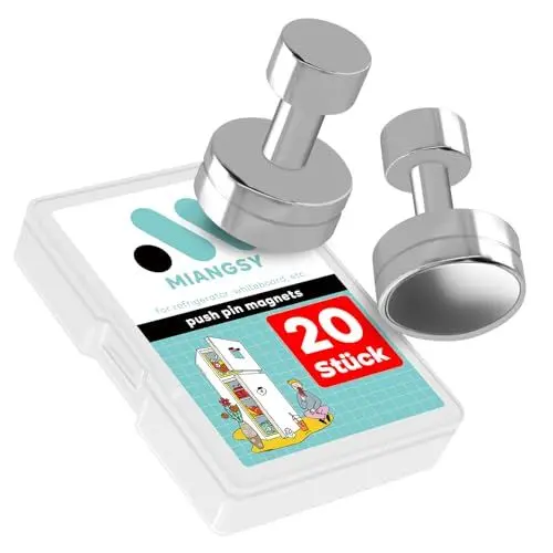 Produktbild: Miangsy 20 Stück Magnete Stark, für Magnettafel, Kühlschrank, Büro und Schule - Silber
