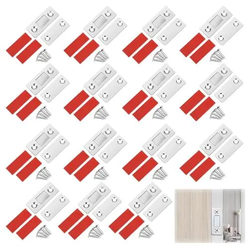 Produktbild: Magnete für Schranktüren, 15 Stück Magnetschnäpper Schrankmagnete Selbstklebend Türmagnet Magnetverschluss schrank Magnet Türschließer Türmagnete für Schubladen Möbel, Silbrig
