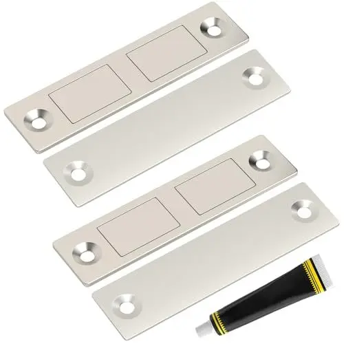 Produktbild: Magnete für Schranktüren Selbstklebend,Jiayi 2 Stück Ultra Dünn Magnetschnapper Starke Türschließer für Schränke,Schublade Magnet Verschluss für Schränke Doppelte Magnete Schloss für Möbel Schrank