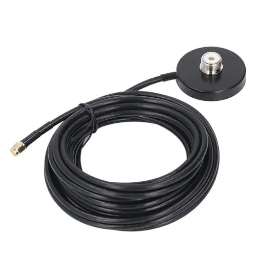 Produktbild: Magnetische Antennenbasis mit RG58-Kabel, Wasserfeste Autoradio-Antennen-Magnethalterung, Verbesserter Signalempfang für Autoradio-Antennensysteme, Hochwertige Metall- und