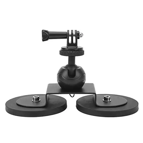 Produktbild: Magnetische Kamerahalterung, Drehbarer Kugelkopf, Magnetischer Kamera-Handyhalter mit Doppeltem Saugnapf, NdFeb Magnetisch, Metallverbindungsbrücke für Auto, Boot, Jetski
