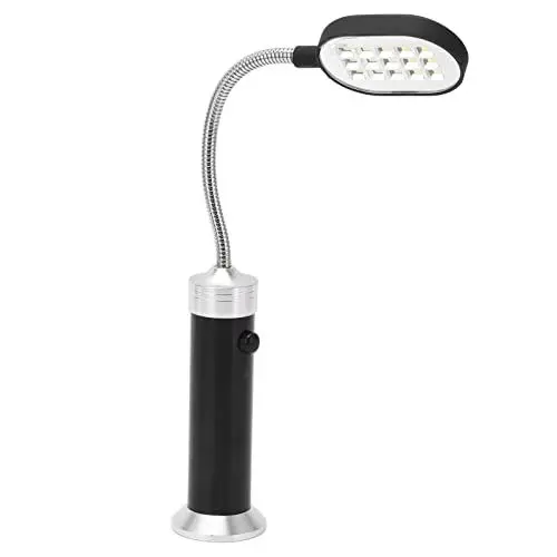 Produktbild: Magnetische LED-Arbeitsleuchte mit flexiblem Schwanenhals, magnetische Lampe, 360°-Schwanenhals, hohe Helligkeit, wetterbeständige LED-Außenarbeitsleuchte zum Angeln, Grillen, (Black)