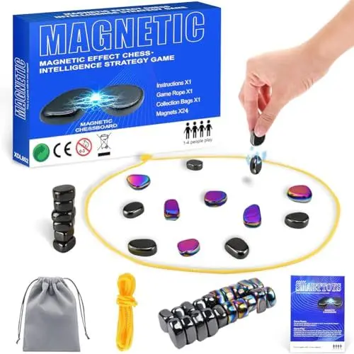 Produktbild: Magnetspiel,Tischspiele Magnetisches Schachspiel,Magnet Schach,Tisch Magnetspiel,24 PCS Magnetsteine Spiel Tisch Tischspiele Spiel Magnetschach,Magnetschach für Partyzubehör