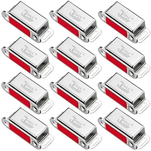 Produktbild: Magnetschnäpper Tür Magnete für Schranktüren Jiayi 12 Stück Magnetverschluss Schrank Magnete Türmagnete für Möbel Edelstahl Schubladen Magnet Türschließer Möbelmagnete Türmagnet Selbstklebend