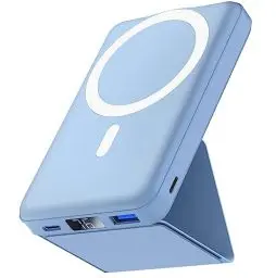 Produktbild: Podoru for Magsafe Powerbank,10000mAh Faltbarer powerbank iPhone PD 22.5W Schnellladen mit LED Display Kompatibel mit Mag-Safe für iPhone 16/15/14/13/12 Pro Max/Pro/Plus/Mini-Sierra Blau