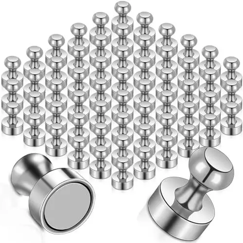 Produktbild: MAGXCENE Magnete Stark 60 Stück Mini Magnetenn 12 X 16mm Neodym Magnete Extra Stark, Magnete für Magnettafel, Starke Magnete für Kühlschrank, Stecktafel, Pinnwand, Notenmagnete, Whiteboard