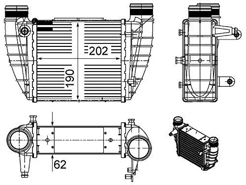 Produktbild: MAHLE CI 486 000S Ladeluftkühler rechts u.a. passend für A4 B7 (8EC)
