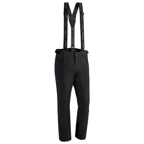 Produktbild: Maier Sports Anton Slim, Enganliegende Herren Skihose, Wasserdichte Schneehose, Stretchmaterial und verstellbarer Bund, PFC-frei, mTHERM Wattierung & mTEX Wetterschutz, Schwarz, Gr. 50 (W35/L32)