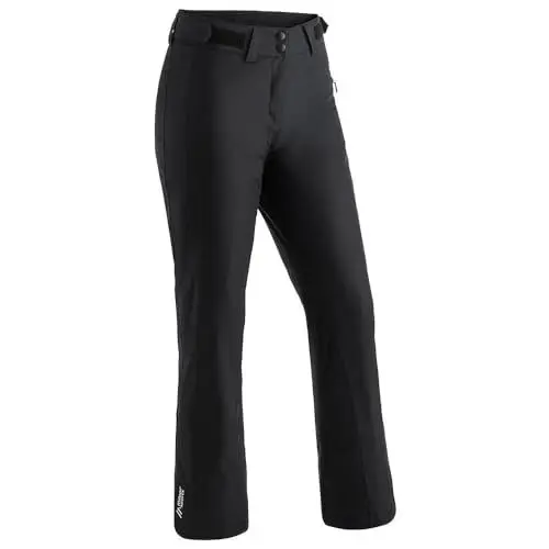 Produktbild: Maier Sports Beate, Damen Skihose, Wasserdichte Schneehose, Schützender Schneefang und verstellbarer Bund, PFC-frei, mTHERM Wattierung & mTEX Wetterschutz, Schwarz, Gr. 42 (W33/L32)