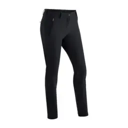 Produktbild: Maier Sports Helga Slim, Warme Damen Wanderhose, Wasserabweisende Outdoorhose für Trekking und Hiking, Enganliegender Schnitt, PFC-frei, mSTRETCH pro 2 & Dryprotec-Technologie, Schwarz, 42 (W33/L32)