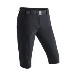 Produktbild: Maier Sports Inara Slim 3/4, Damen Wanderhose, Wasserabweisende Dreiviertelhose für Trekking und Hiking, Enganliegender Schnitt, PFC-frei, mSTRETCH pro 4 & Dryprotec, Schwarz, 46 (W38/L32)