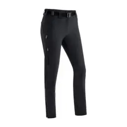 Produktbild: Maier Sports Lana Slim, Damen Wanderhose, Wasserabweisende Outdoorhose für Trekking und Hiking, Enganliegender Schnitt, PFC-frei, mSTRETCH pro 4 & Dryprotec, Schwarz, 17 (W26/L29)