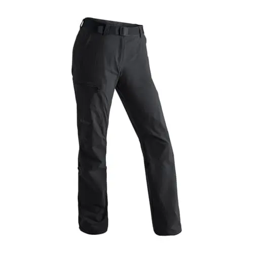 Produktbild: Maier Sports Lulaka, Damen Wanderhose, Wasserabweisende Outdoorhose für Trekking und Hiking, PFC-frei, mSTRETCH pro 4 & Dryprotec, Rollup-Funktion, Schwarz, 48 (W40/L32)