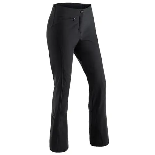 Produktbild: Maier Sports Marie, Enganliegende Damen Skihose, Wasserabweisende Softshell Schneehose, Stretchmaterial und verstellbarer Bund, PFC-frei, stormprotec-Technologie, Schwarz, Gr. 34 (W26/L31)