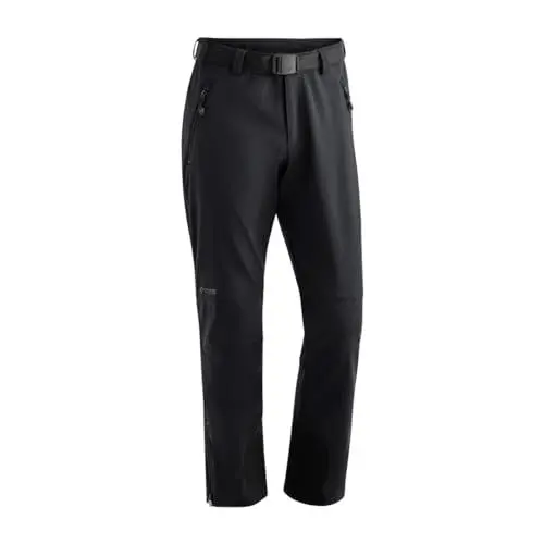 Produktbild: Maier Sports Tech Pants M, Warme Herren Wanderhose, Wasserabweisende Softshell-Outdoorhose für Trekking und Hiking, PFC-frei, mSTRETCH pro 2 & stormprotec-Technologie, Schwarz, 46 (W31/32/L31)