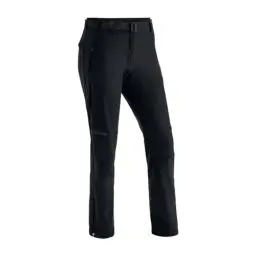 Produktbild: Maier Sports Tech Pants W, Warme Damen Wanderhose, Wasserabweisende Softshell-Outdoorhose für Trekking und Hiking, PFC-frei, mSTRETCH pro 2 & stormprotec-Technologie, Schwarz, 17 (W26/L29)