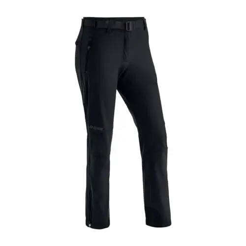 Produktbild: Maier Sports Tech Pants W, Warme Damen Wanderhose, Wasserabweisende Softshell-Outdoorhose für Trekking und Hiking, PFC-frei, mSTRETCH pro 2 & stormprotec-Technologie, Schwarz, 17 (W26/L29)