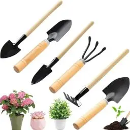 Produktbild: MaiLence Kinder Gartengeräte 6-teiliges, Mini Gartenwerkzeug Kinder Klein Gartenwerkzeug Set, Mini Gartenhacke Klein Gartenschaufel Rechen Garten Werkzeugsets für Bonsai, Umpflanzen, Erde Auflockern