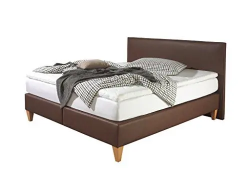 Produktbild: Maintal Boxspringbett Luxor, 180 x 200 cm, Kunstleder, Bonellfederkern Matratze h3, Braun