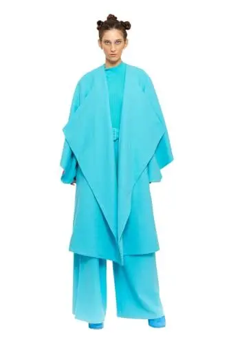Produktbild: maison blanche Unisex Langarm Trench-Coat, Blau, M