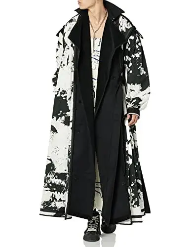 Produktbild: maison blanche Unisex Langarm Trench-Coat, Schwarzer Druck, 4