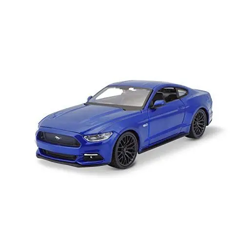 Produktbild: Maisto Ford Mustang GT (2015): Modellauto im Maßstab 1:24, Türen und Motorhaube beweglich, 20 cm, blau (531508B)