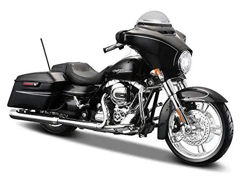 Produktbild: Maisto Harley-Davidson 2015 Street Glide Special : Motorradmodell 1:12, mit Lenkung, beweglichem Ständer und frei rollenden Rädern, 17 cm, schwarz (532328)