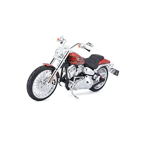 Produktbild: Maisto Harley-Davidson CVO Breakout ´14: Motorradmodell 1:12, mit Lenkung, beweglichem Ständer und frei rollenden Rädern, 17 cm, orange (532327)