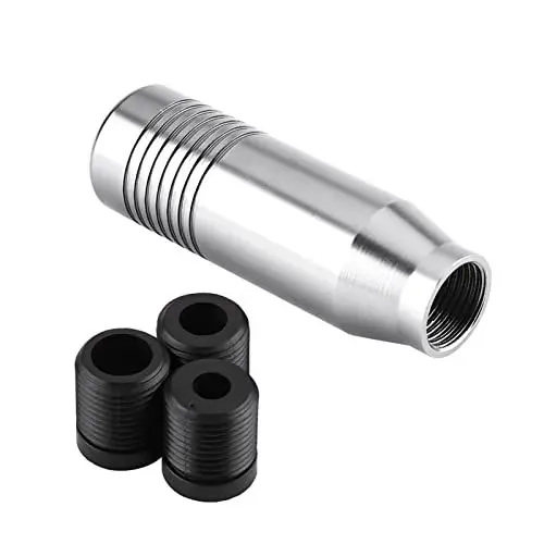 Produktbild: Majatou Schaltknauf Griff Schalthebel, Auto Schaltknauf Kopf Griffhebel, Aluminiumlegierung Auto Handbuch Schaltknauf Shifter Universal (Silber 8.5cm)
