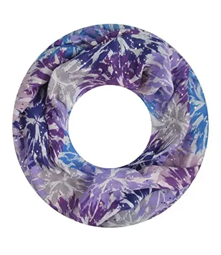 Produktbild: Majea Damen Loop Schal Schlauchschal Halstuch (880027) (lila 3)