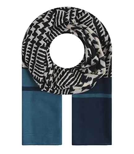 Produktbild: Majea Damen Halstuch Tuch Kopftuch Halstuch Schal Damen-Schal Tücher Damen Stola (880034) (Blau 2)