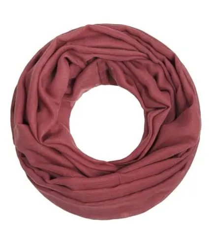 Produktbild: Majea Loop Cary Basic Schal Tuch Damen-schal Schlauchschal Rundschal Halstücher uni unifarben Loopschal einfarbig (880005) (marsala)