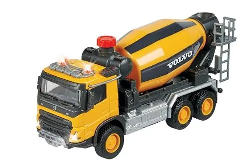 Produktbild: Majorette - Volvo Betonmischer (19 cm) – Premium Spielzeugauto für Kinder ab 3 Jahren, viele Funktionen, Baustellenfahrzeuge für Mädchen und Jungen, Gelb