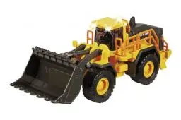 Produktbild: Majorette - Volvo Radlader – großes Baustellenfahrzeug für Kinder ab 3 Jahren (21,0 x 7,5 x 8,5 cm) – mit großer Schaufel und beweglichen Teilen, mit Licht & Sound, Gelb