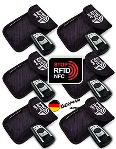 Produktbild: MakakaOnTheRun Autoschlüssel Hülle - Keyless Go Schutz Mit 2 RFID Fächern. Tasche für Alle KFZ Aus EU, Asien & Amerika