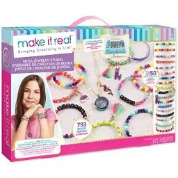 Produktbild: Make It Real 1515 2901515 Mega, DIY Craft Set, Jewellery Design, Necklaces and Bracelets, Creative Kit for Children, Multi-Coloured