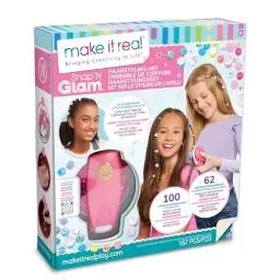 Produktbild: Make It Real 2901760 Snap n Glam Haarstyling-Set, DIY Styling-Kit, wiederverwendbare Haarperlen zum Klipsen, Kreativ-Kit für Kinder