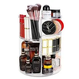 Produktbild: Make Up Kosmetik Organizer, Beauty Organizer, 360° Drehbar, 7 Verstellbare Ebenen Große Kapazität Makeup Organizers, Schmink Aufbewahrung Kosmetikbox für Dresser Schlafzimmer Badezimmer, Transparent