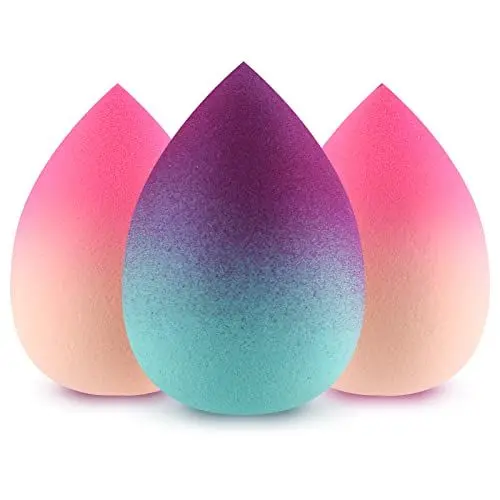 Produktbild: Make Up Schwamm DUAIU 3 Stück Beauty Blender Schwämmchen Set Extra Weicher Make-Up Sponge Für Flüssigkeit, Creme Und Puder, Mehrfarbige Beauty Schminkschwamm